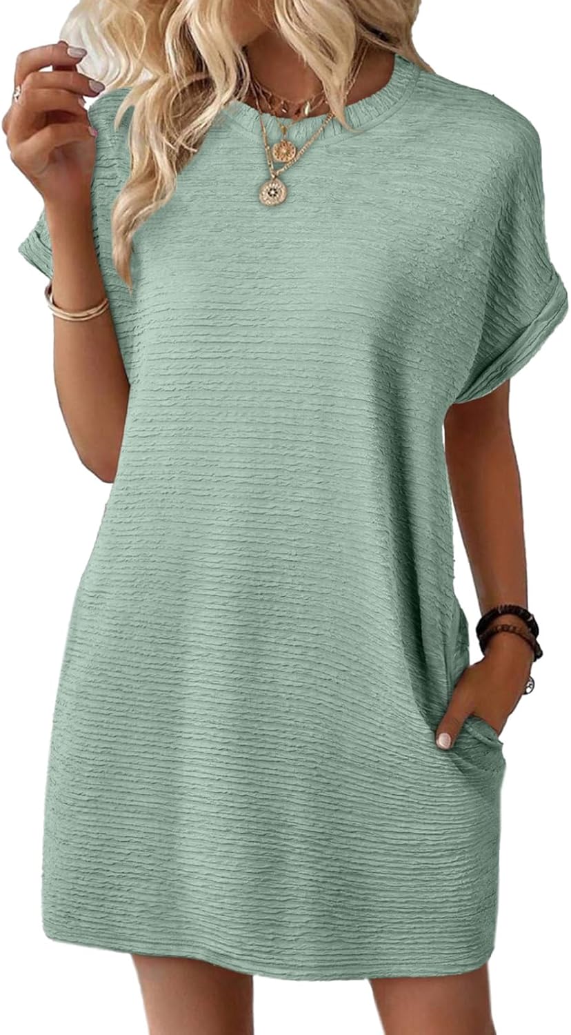 SPRING SHORT DRESS WITH POCKETS