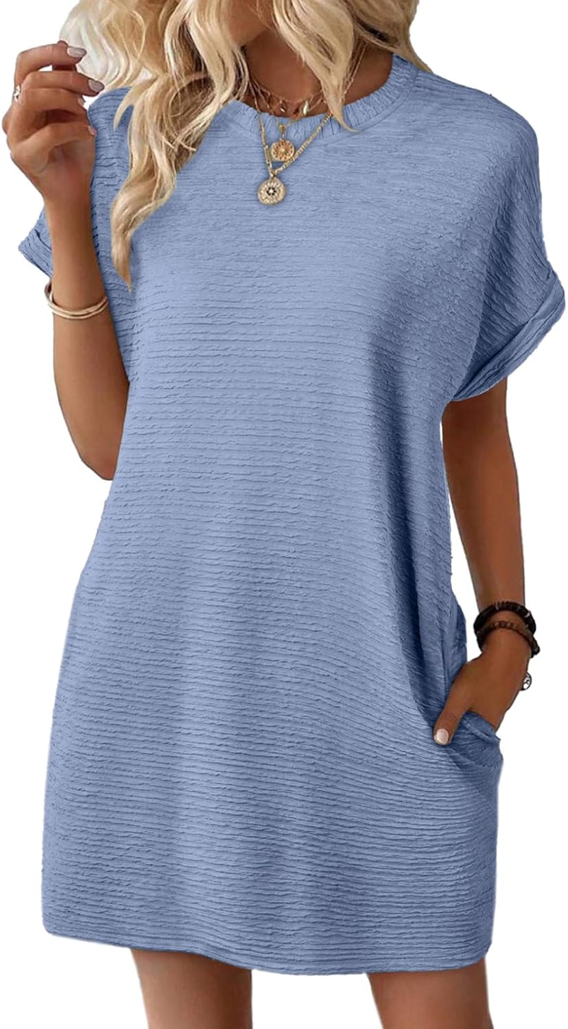 SPRING SHORT DRESS WITH POCKETS